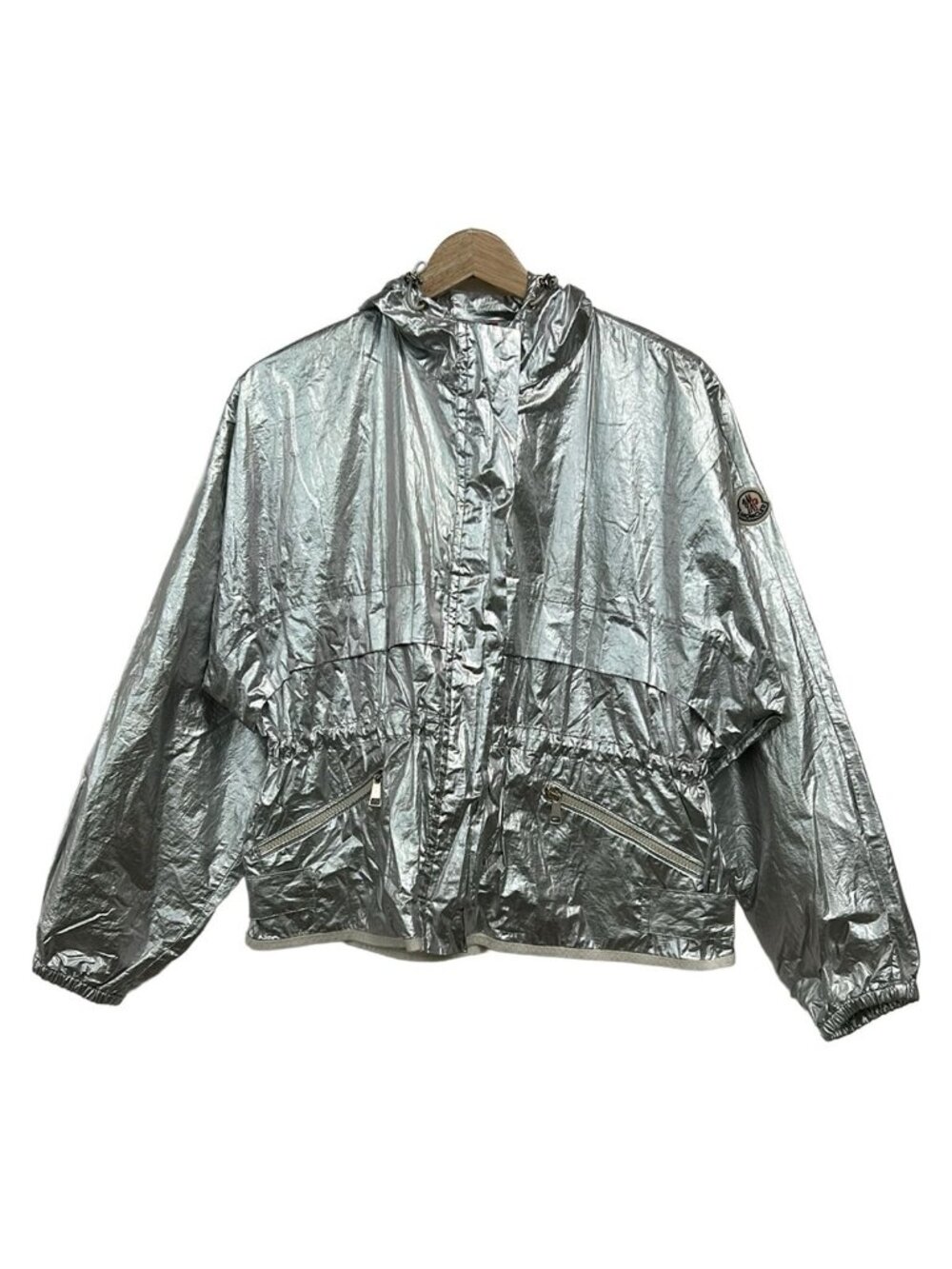 Moncler Jacket XS Jais Silver Long Sleeve Spring Autumn